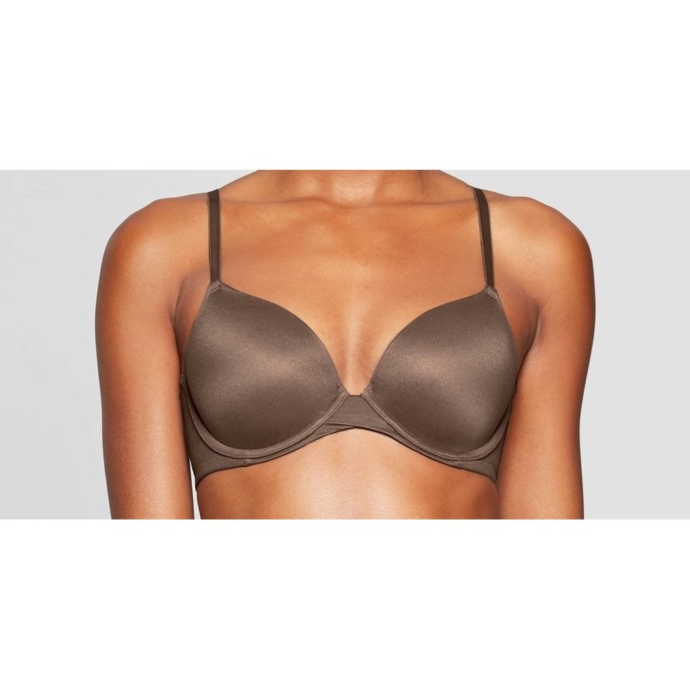 Auden The Icon Full Coverage Lightly Lined T-Shirt Bra Womens 34DD Brown NWT